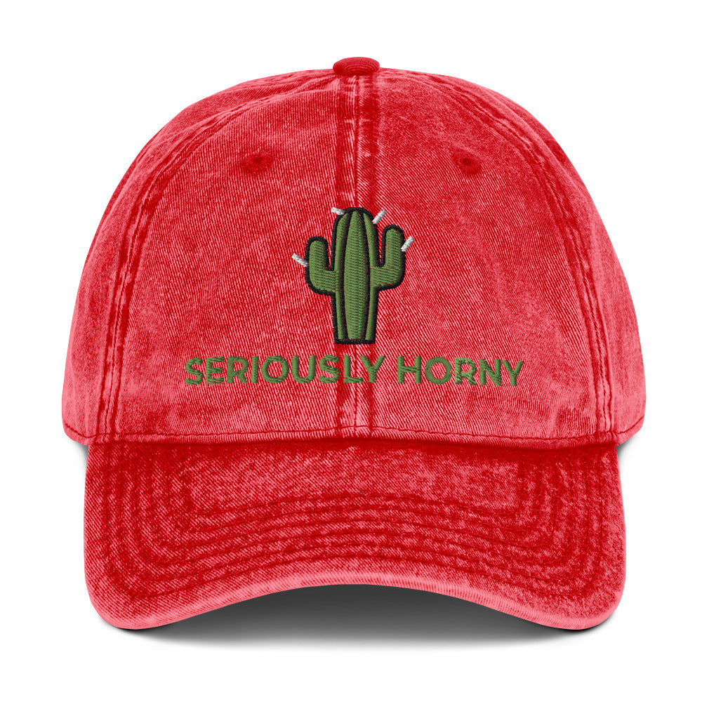 Seriously Horny Vintage Cotton Twill Cap