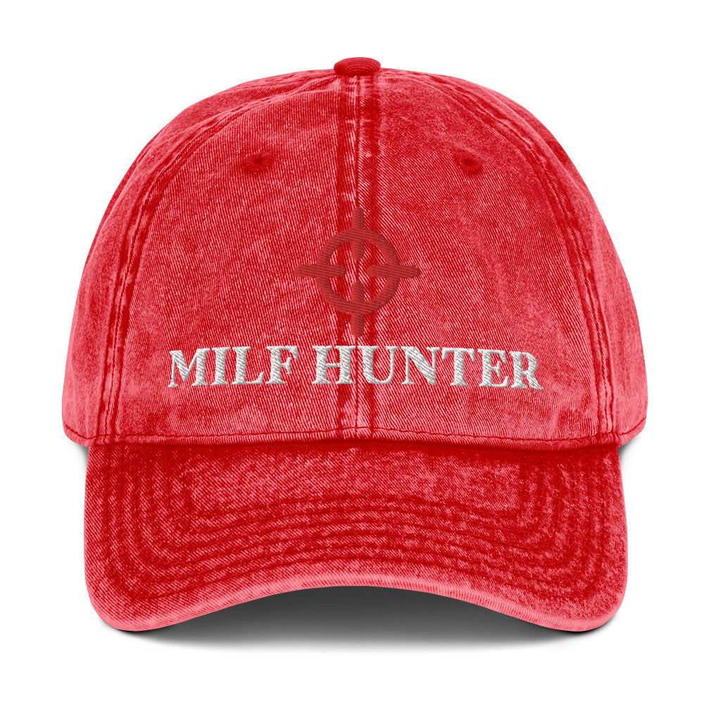 Milf Hunter Vintage Cotton Twill Cap