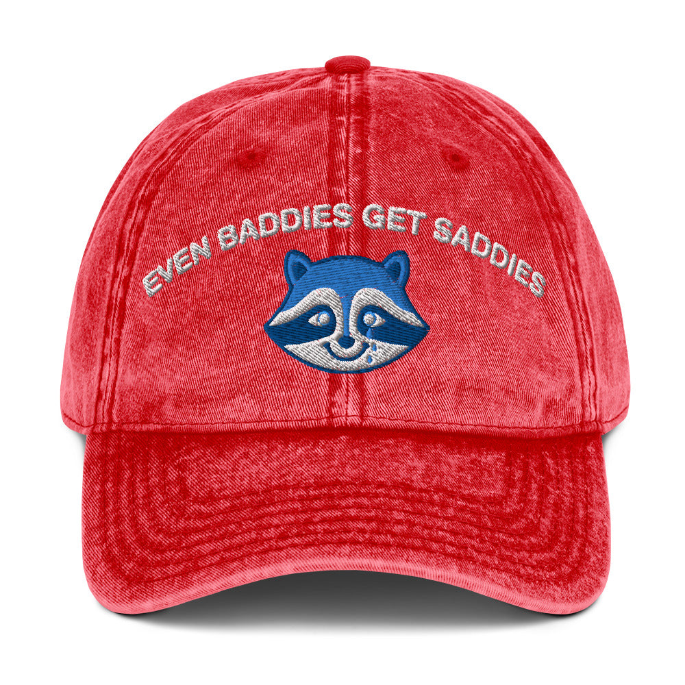 Even Baddies Get Saddies Vintage Cotton Twill Cap