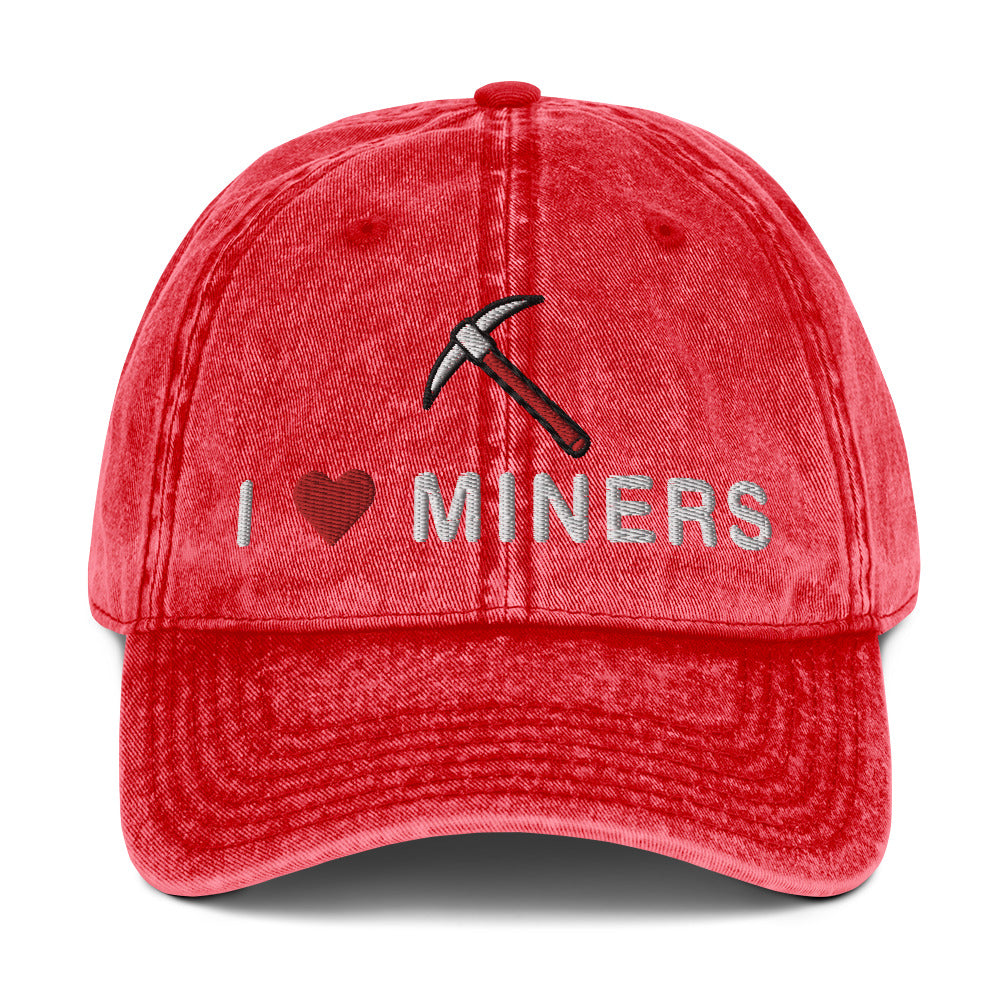 I heart Miners Vintage Cotton Twill Cap