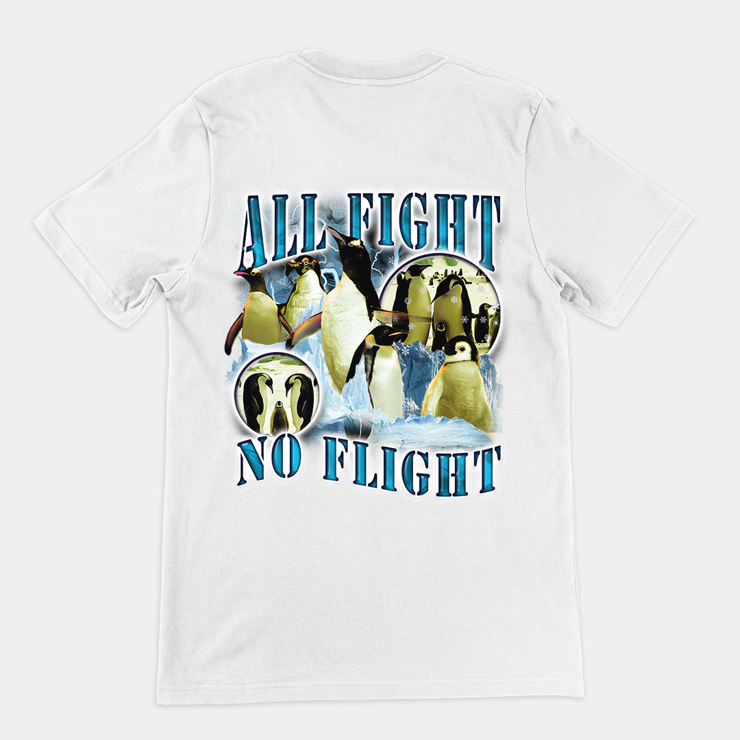 All Fight No Flight t-shirt (backprint)