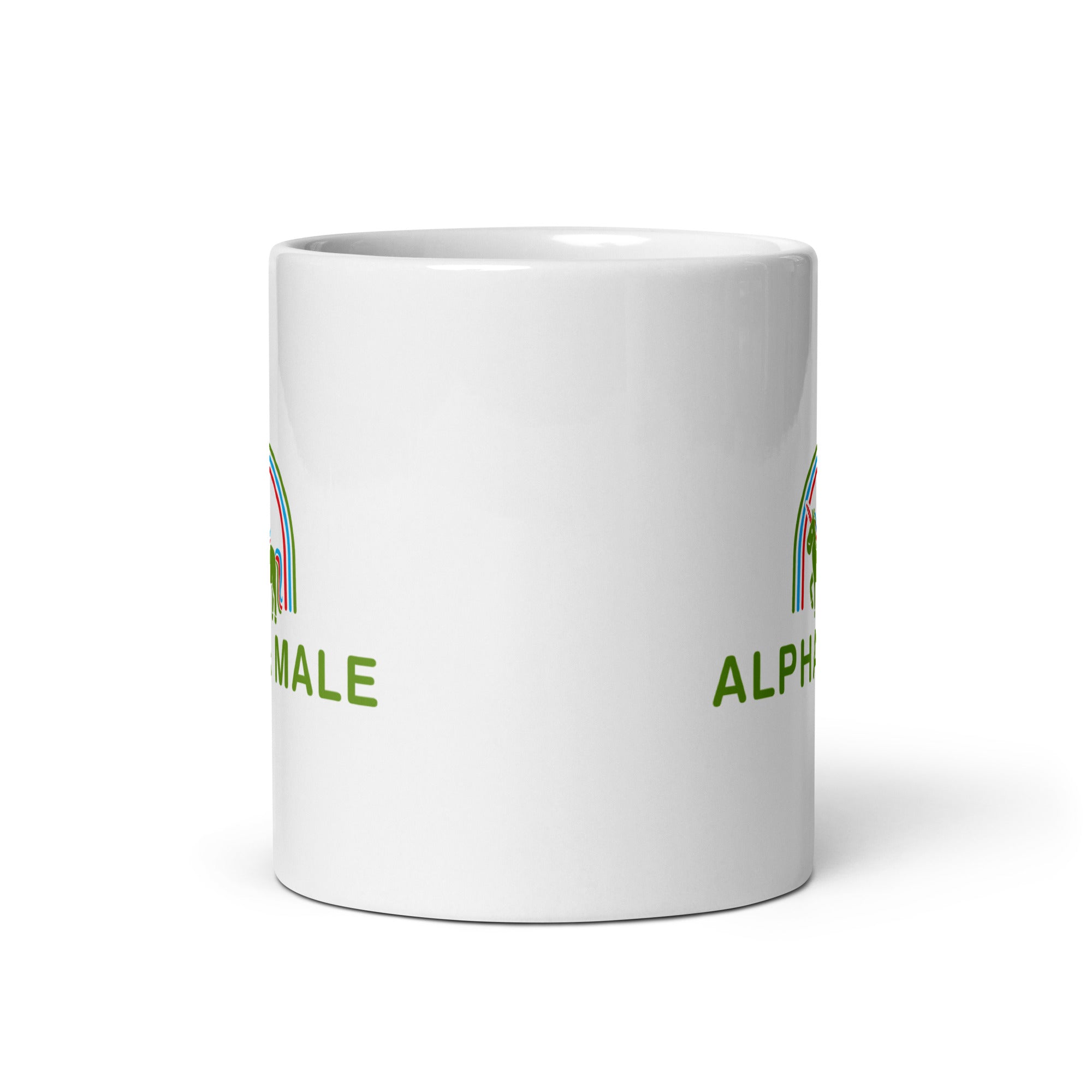 Alpha Male White glossy mug