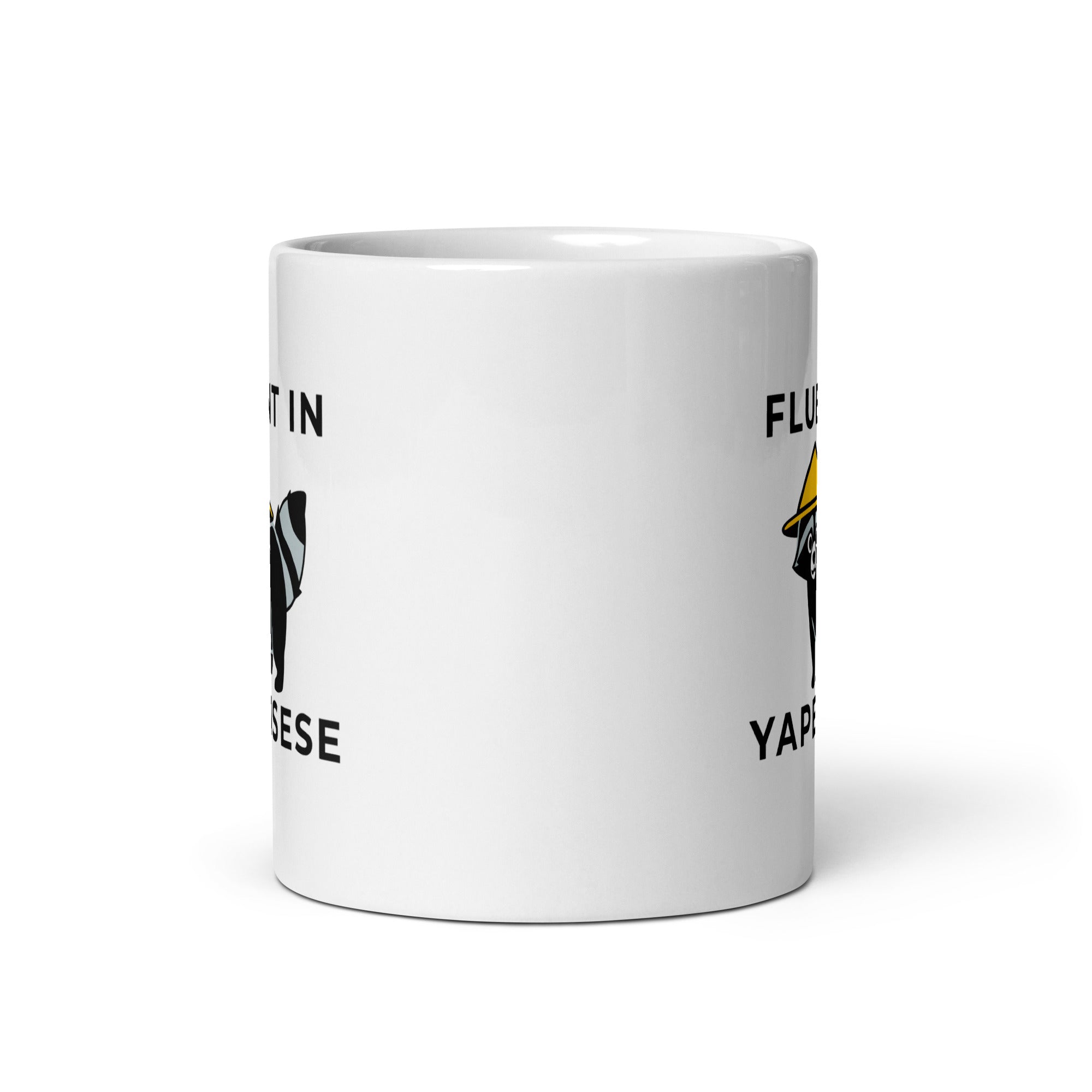 Fluent in Yapenese White glossy mug