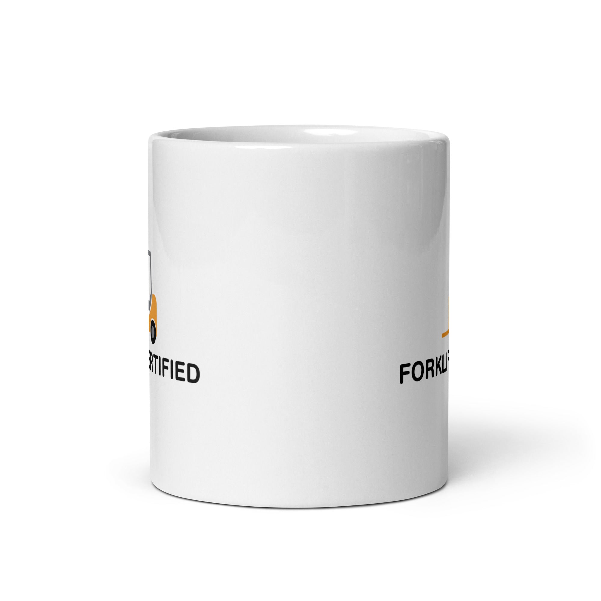 Forklift Certified White glossy mug