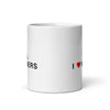 I love Miners White glossy mug