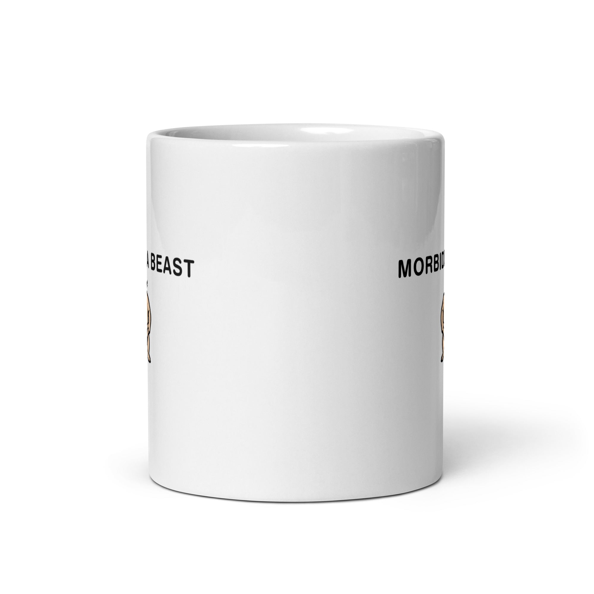 Morbidly a Beast White glossy mug