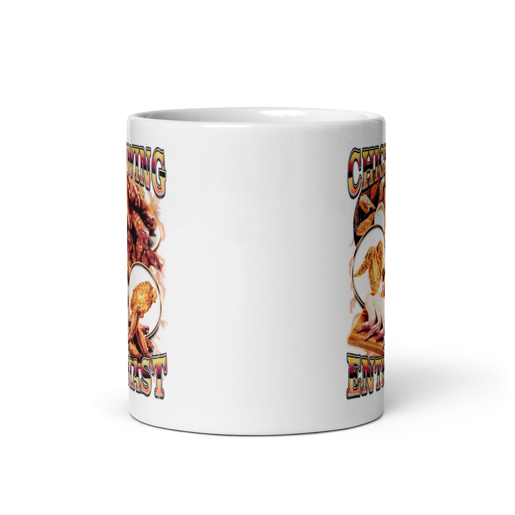 Chicken-Wing-Enthusiast White glossy mug