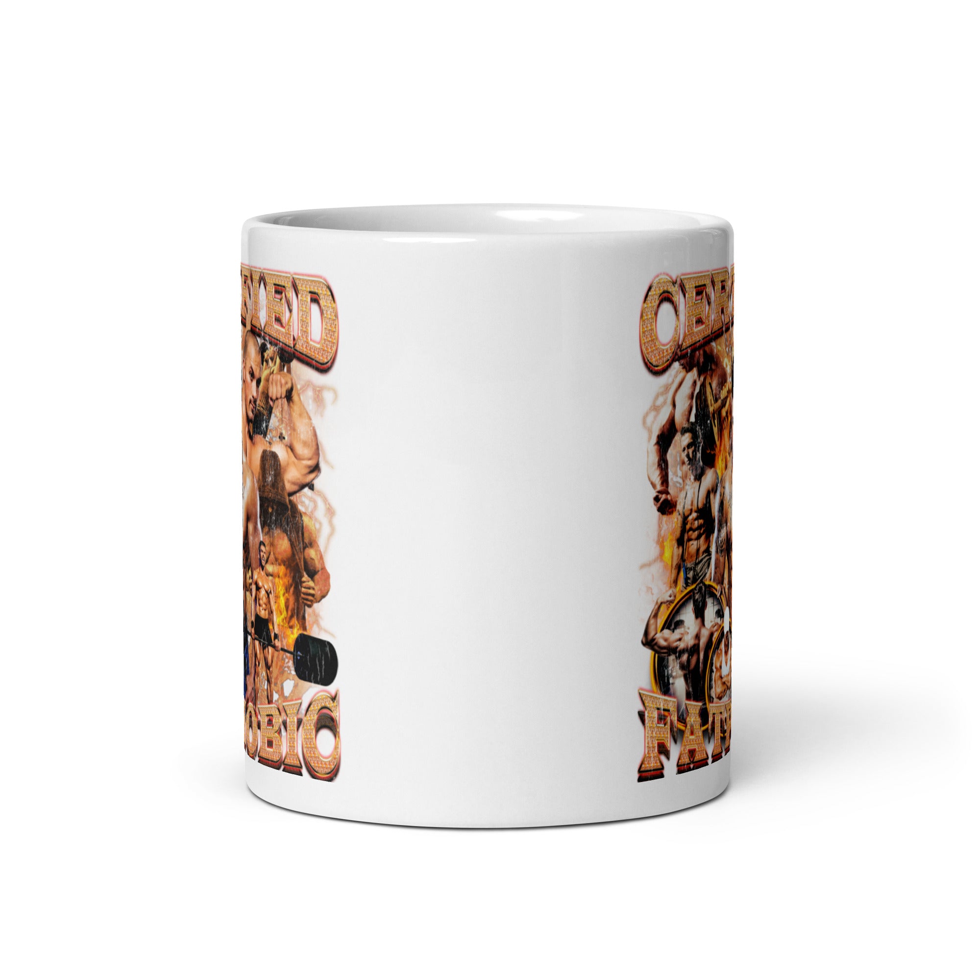 Certified Fatphobic White glossy mug