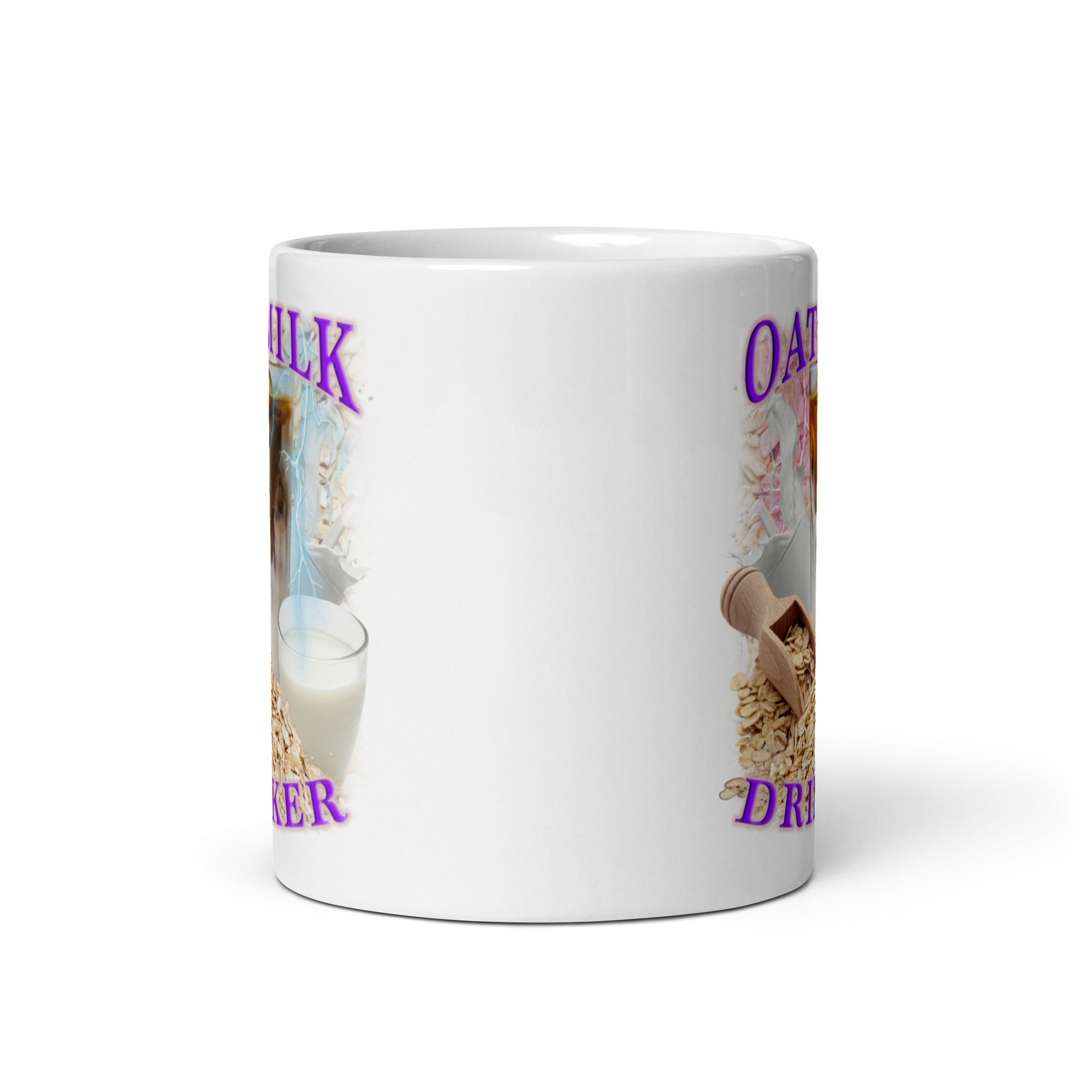 Oat Milk Drinker White glossy mug