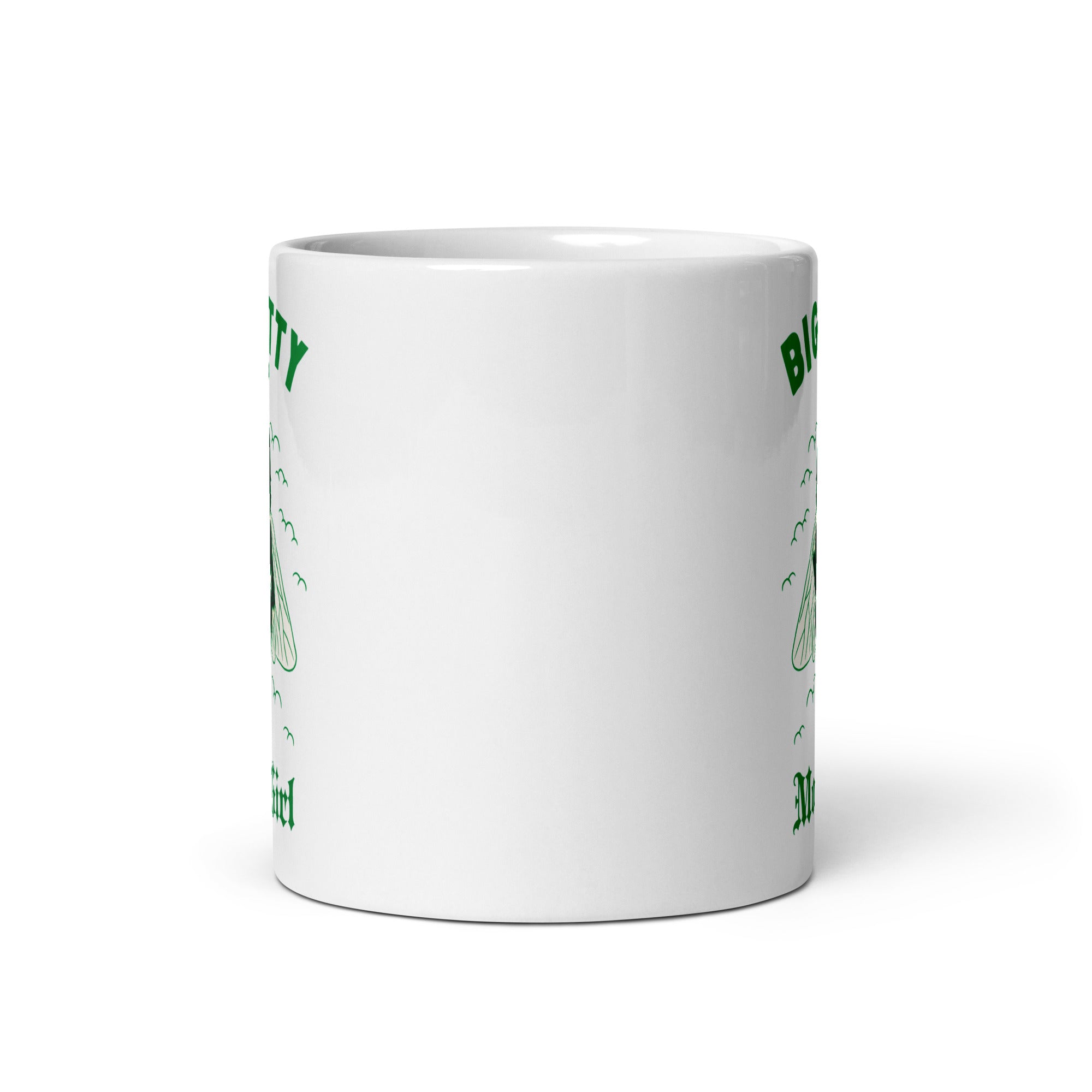 Big Titty Moth Girl White glossy mug