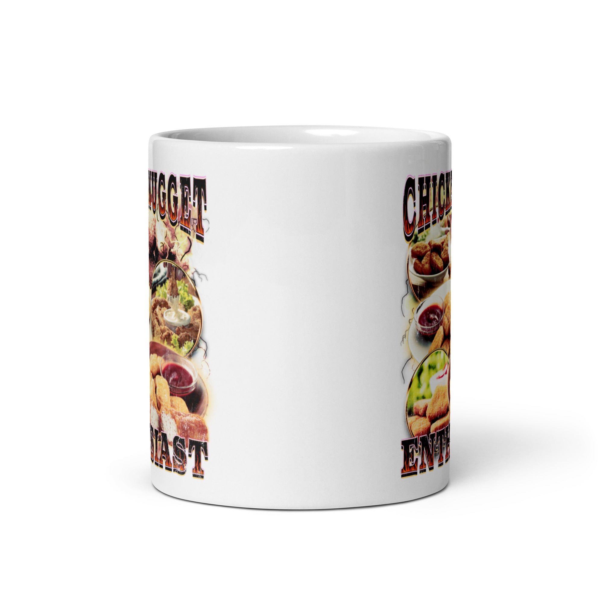 Chicken Nugget Enthusiast White glossy mug