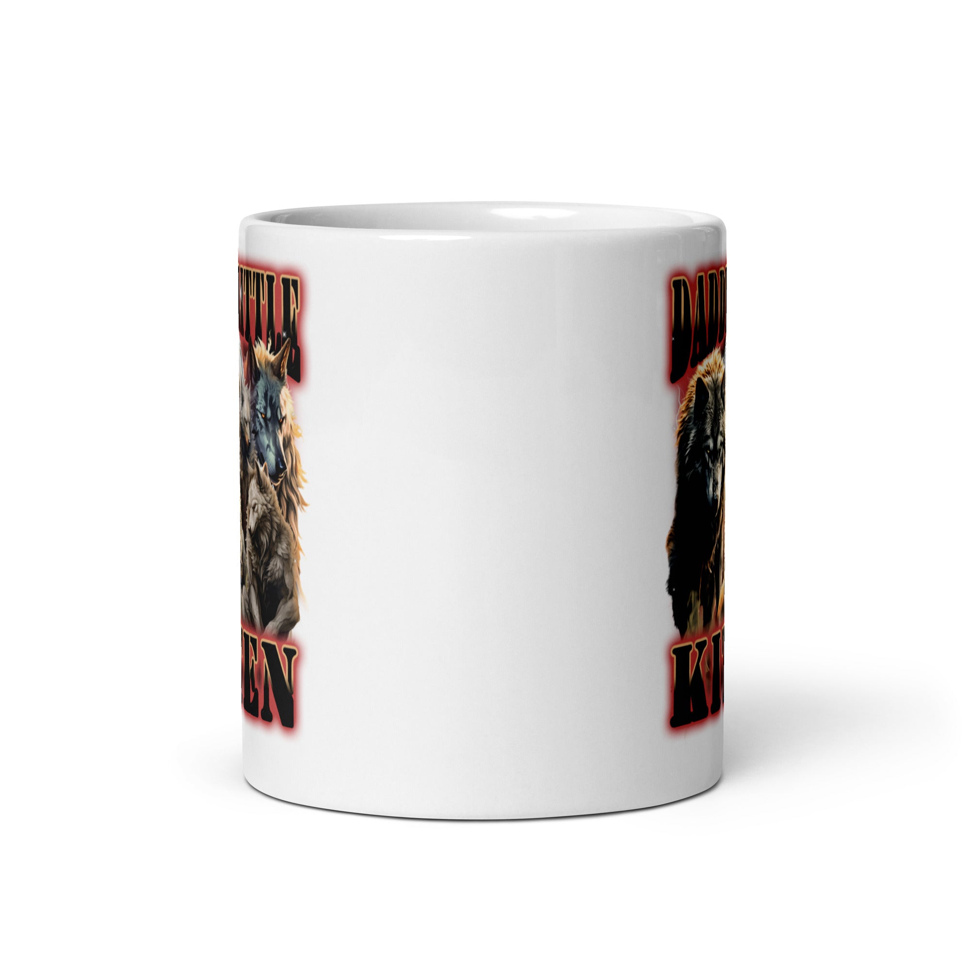 Daddy's Little Kitten White glossy mug