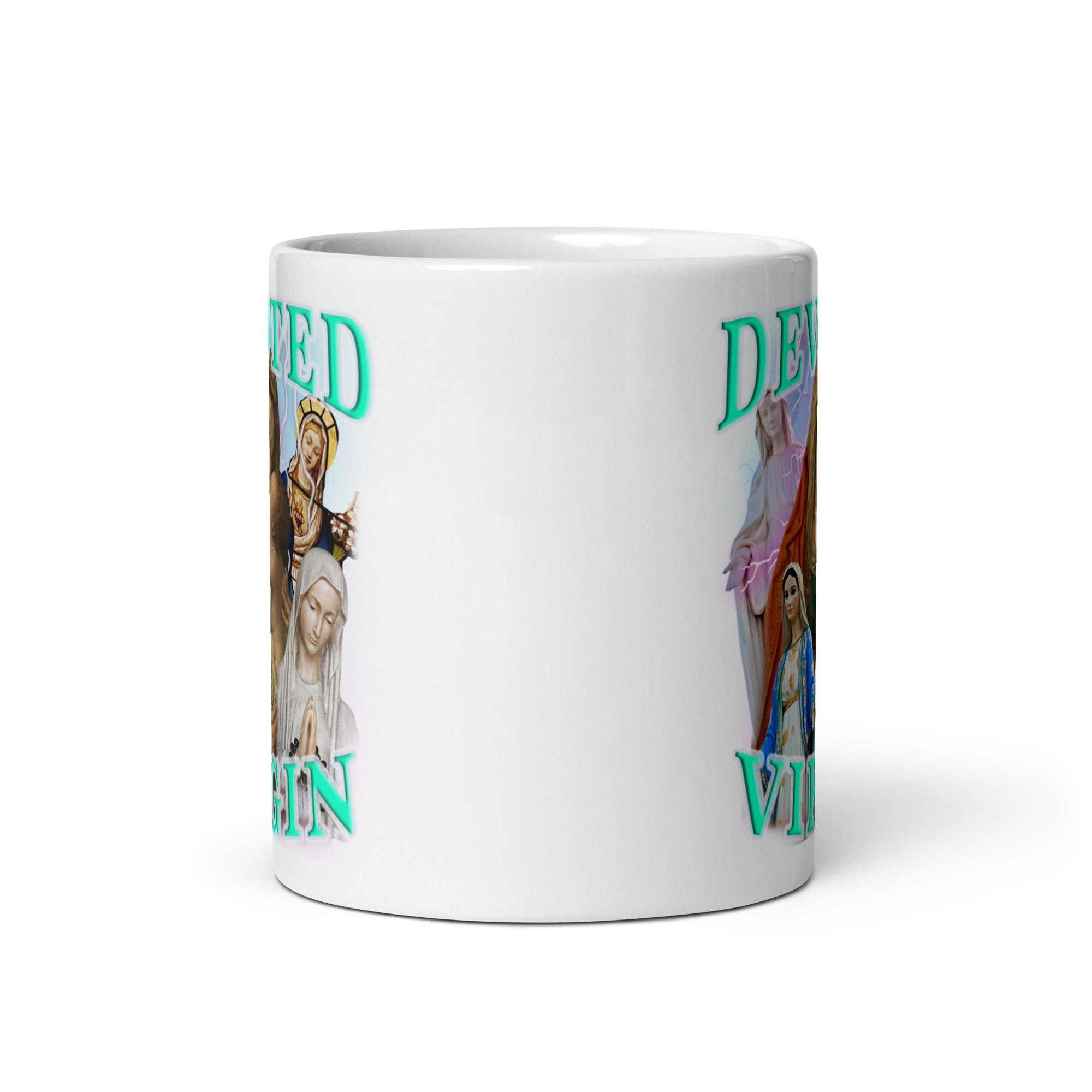 Devoted Virgin White glossy mug