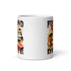 Five and Drive White glossy mug