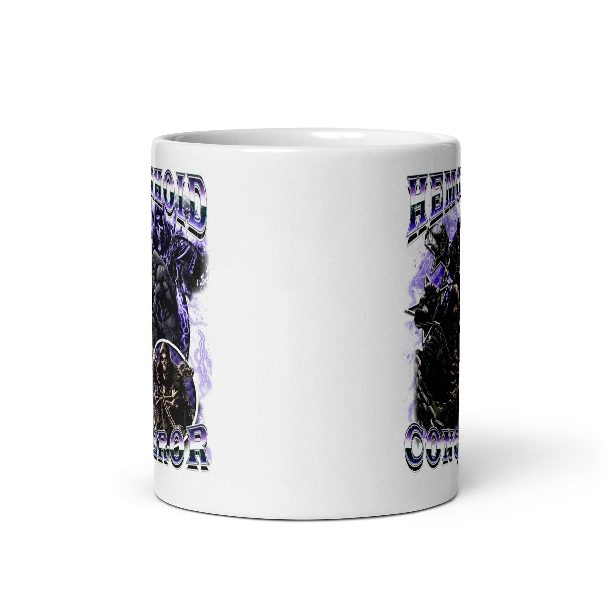 Hemorrhoid Conqueror White glossy mug