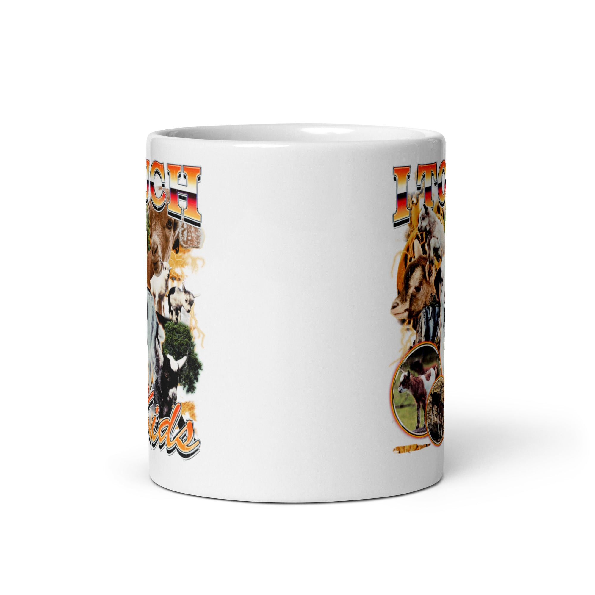 I Touch Kids White glossy mug