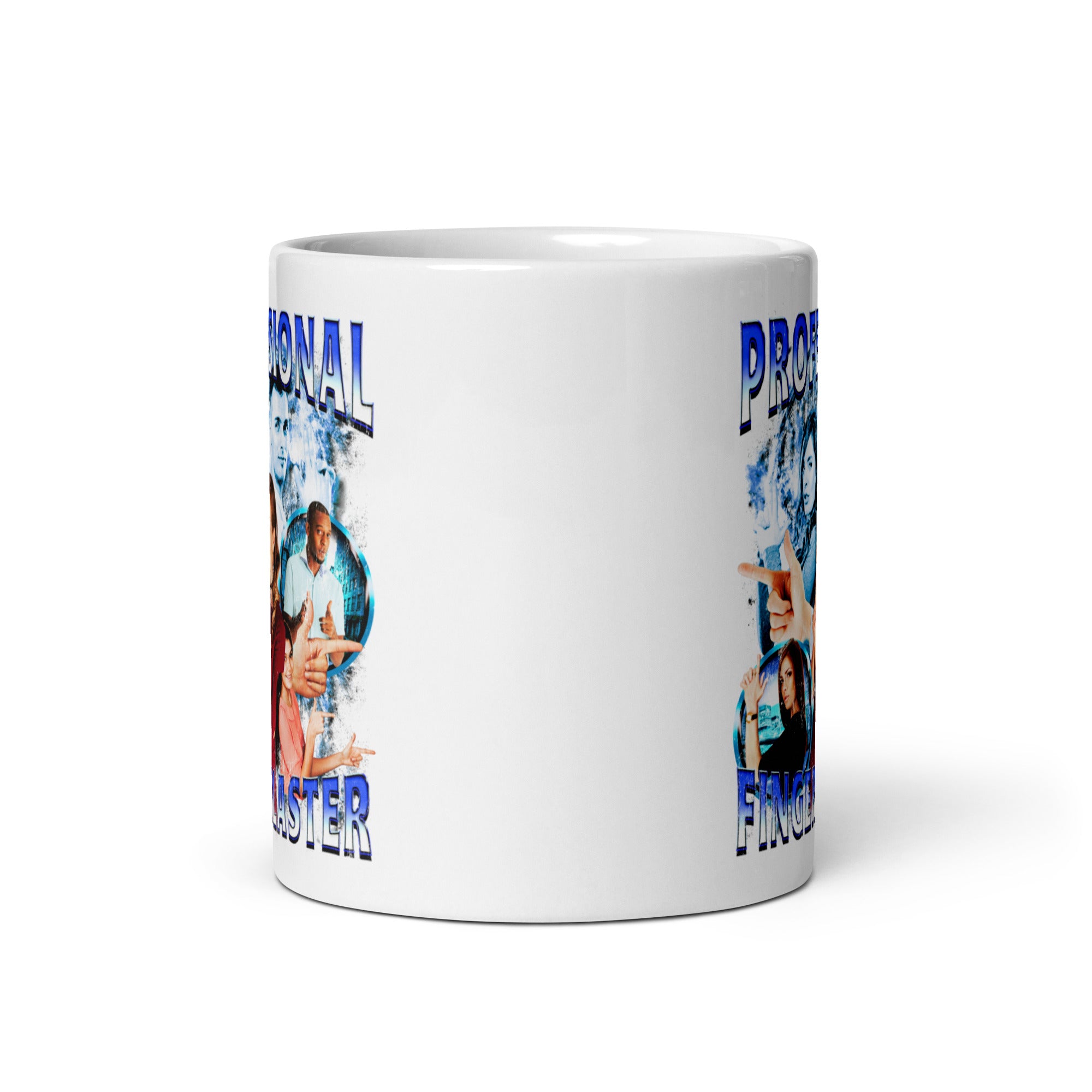 Professional Finger Blaster White glossy mug