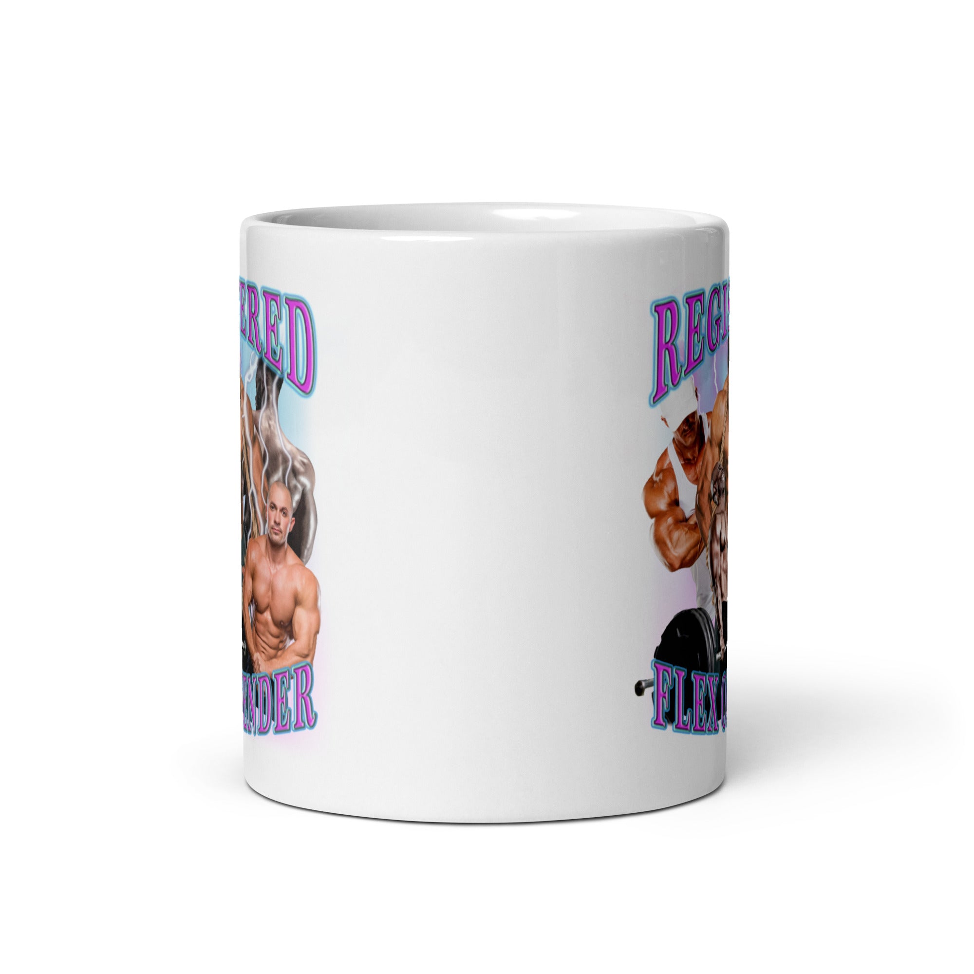 Registered Flex Offender White glossy mug