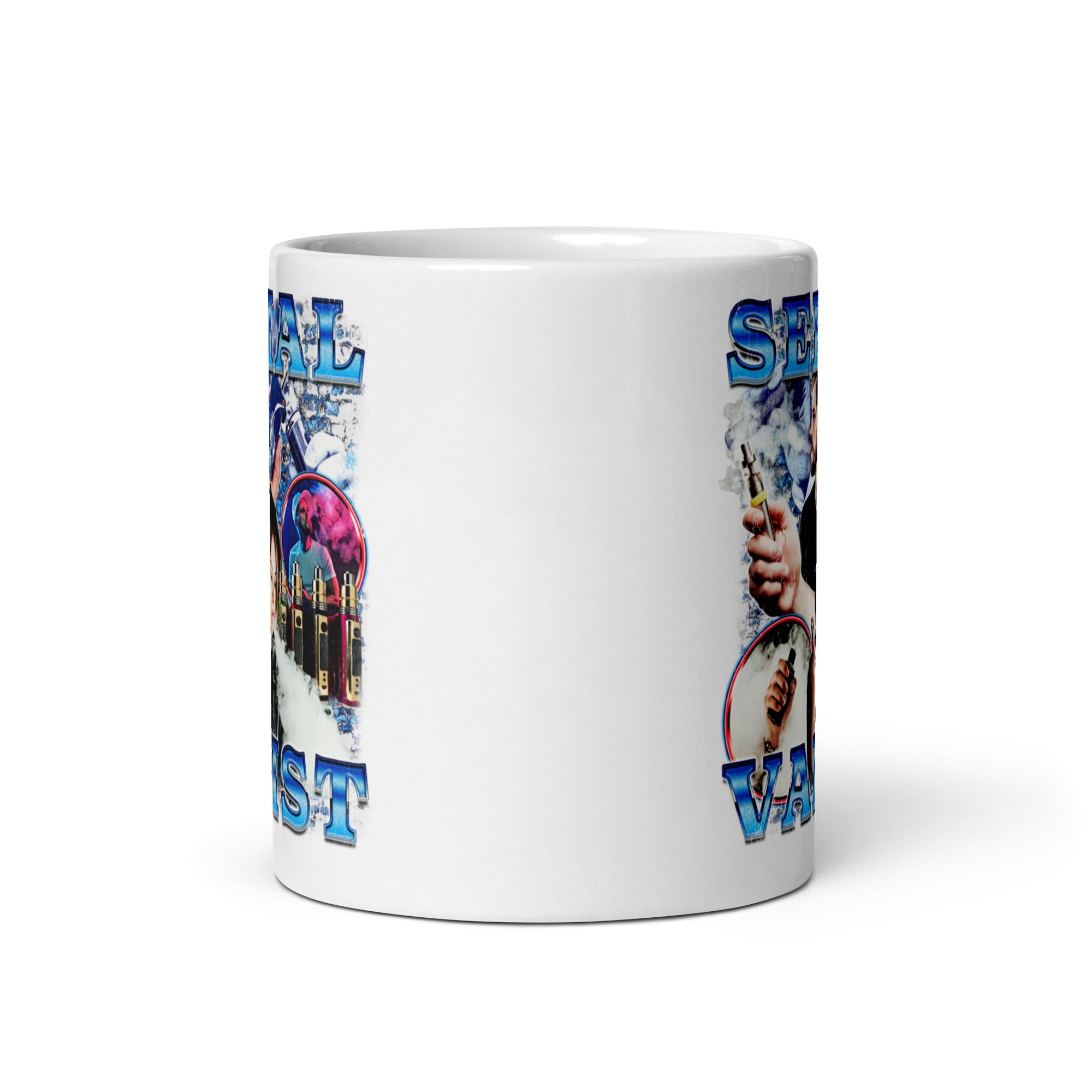 Serial Vapist  White glossy mug