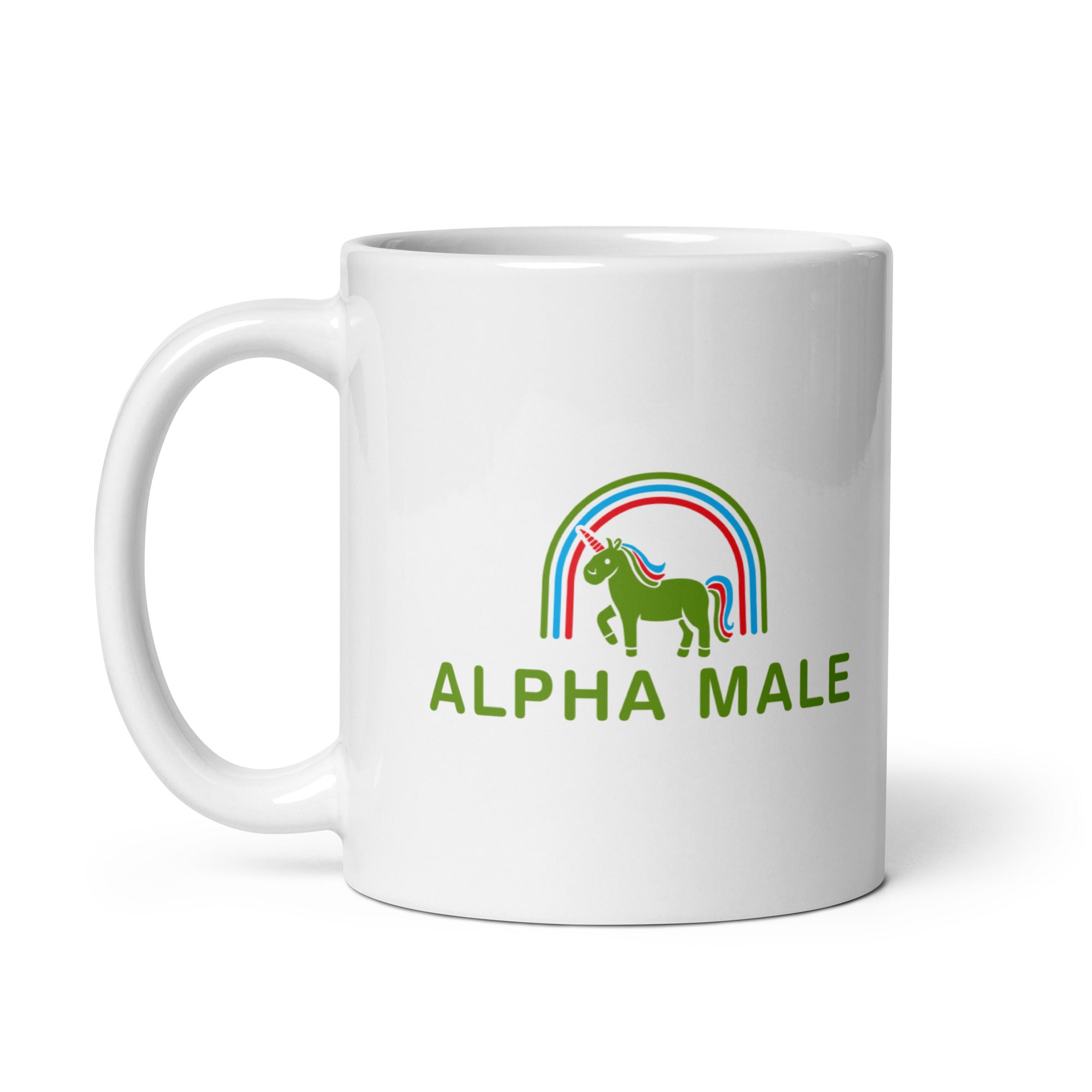 Alpha Male White glossy mug