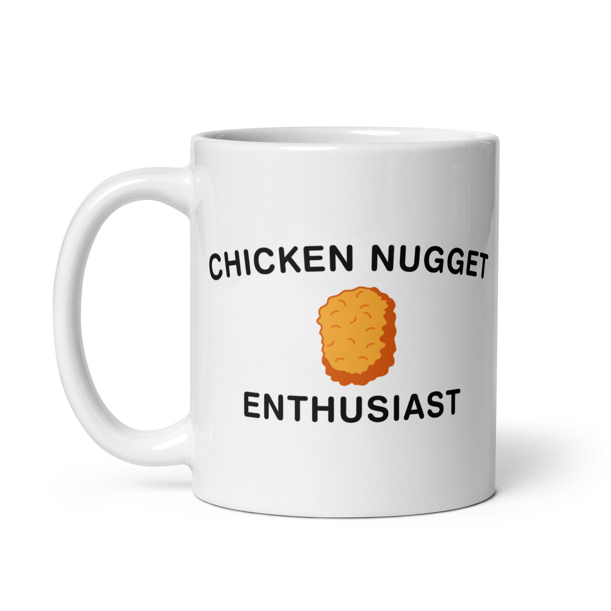 Chicken Nugget Enthusiast White glossy mug