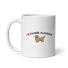 I Love Dumb Blondes White glossy mug