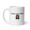 Jesus has Rizzen White glossy mug