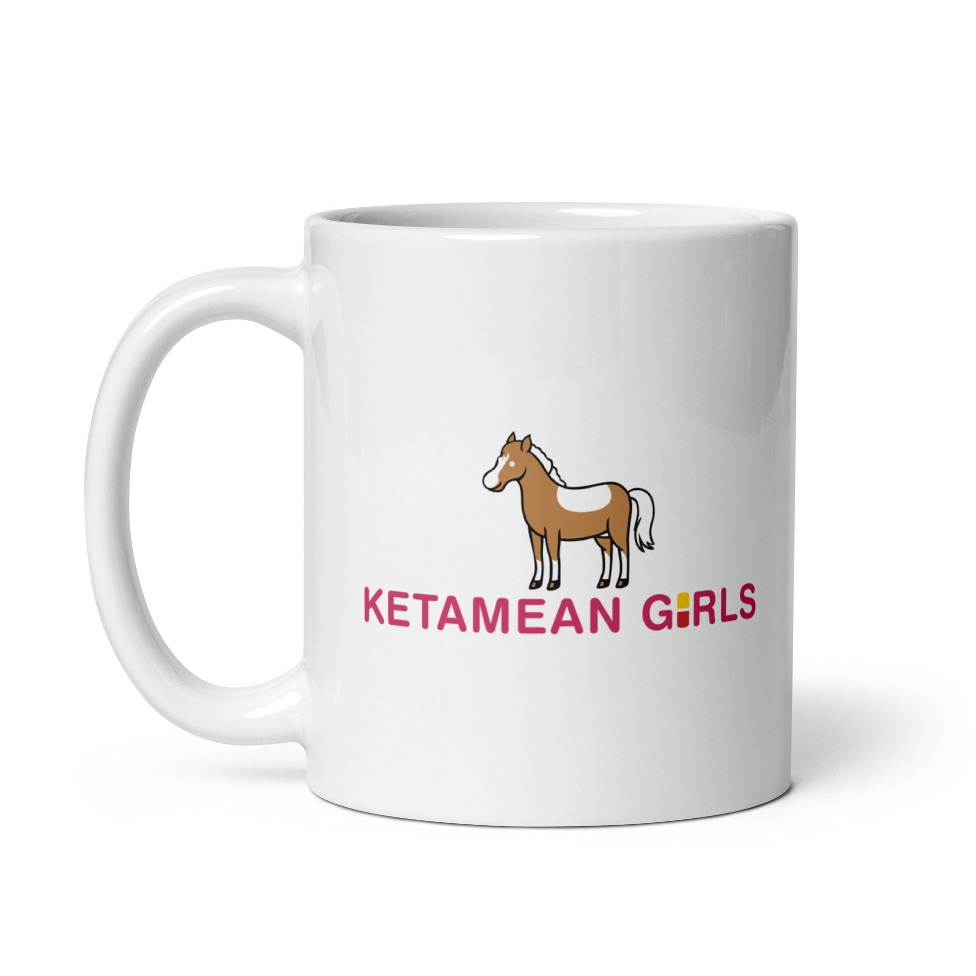 Ketamean Girls White glossy mug