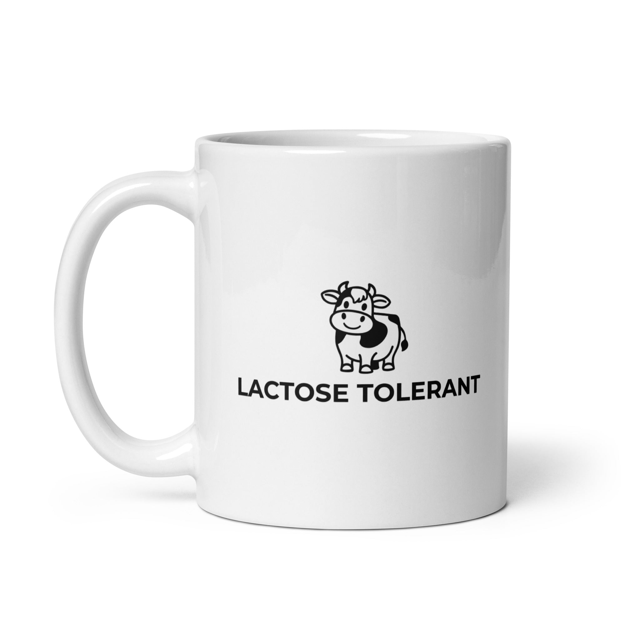 Lactose Tolerant White glossy mug