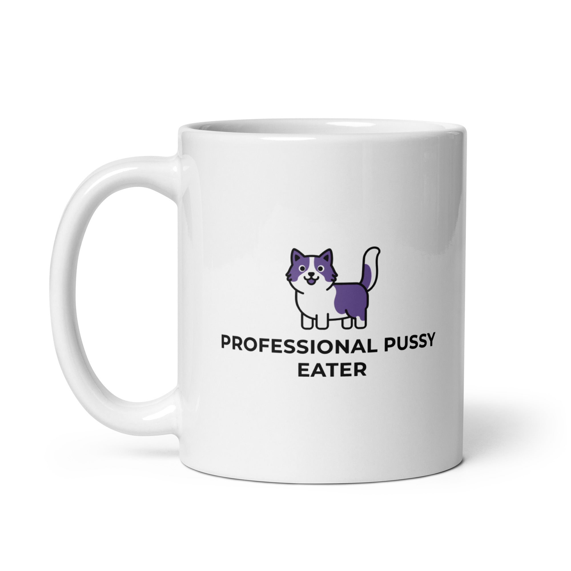 Professional Pussy Eater White glossy mug