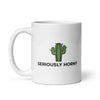 Seriously Horny White glossy mug