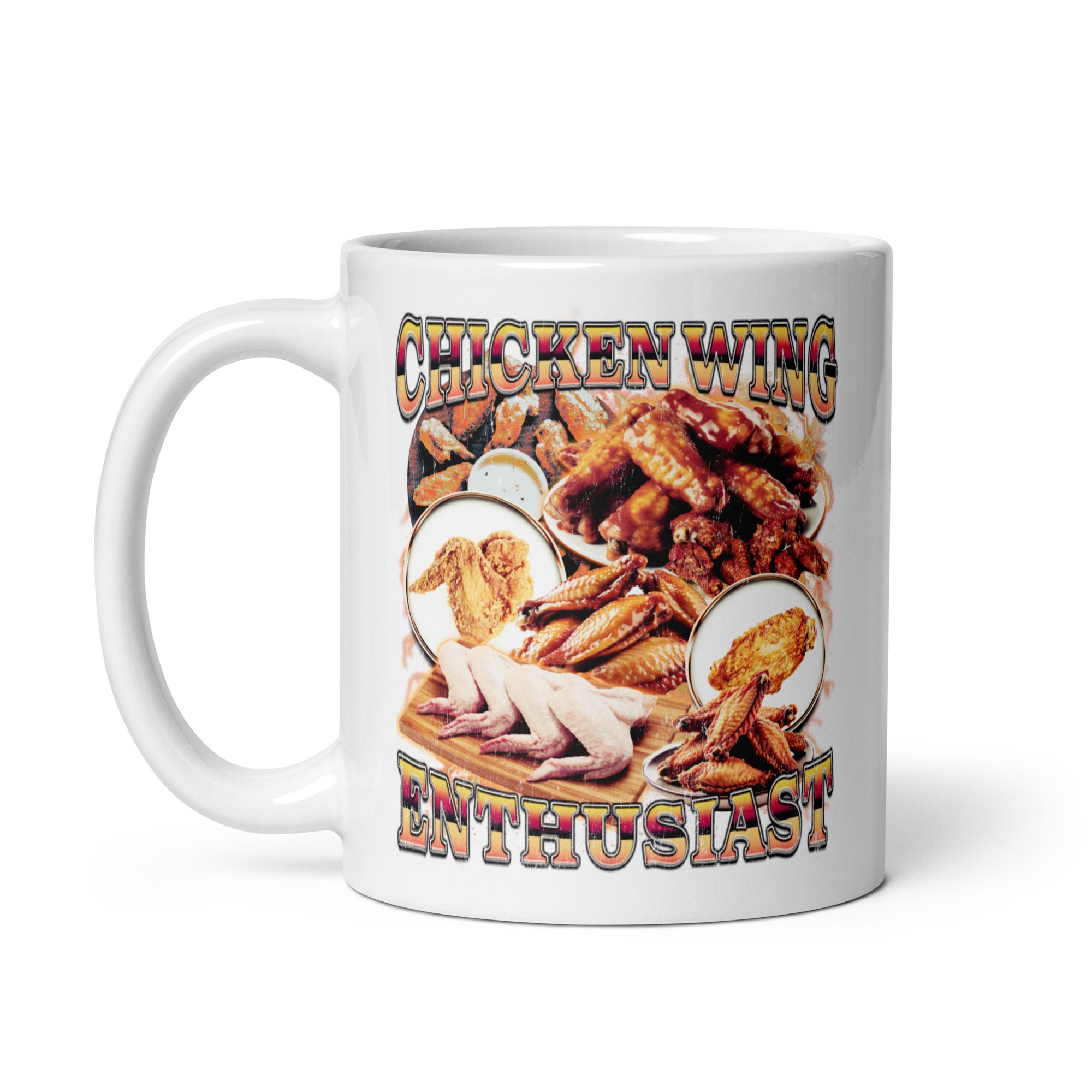 Chicken-Wing-Enthusiast White glossy mug