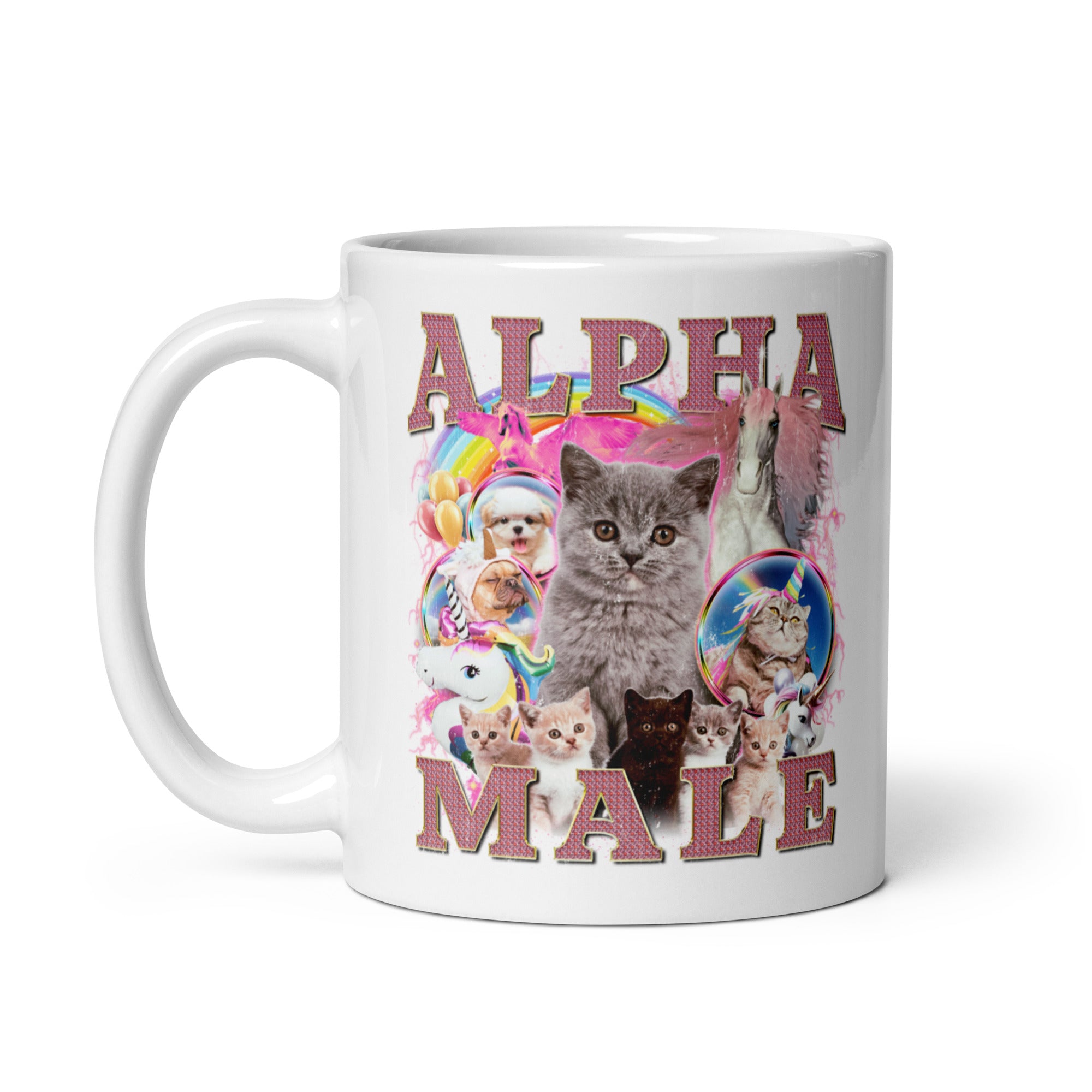 Alpha Male White glossy mug