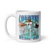 Country Music Fan White glossy mug