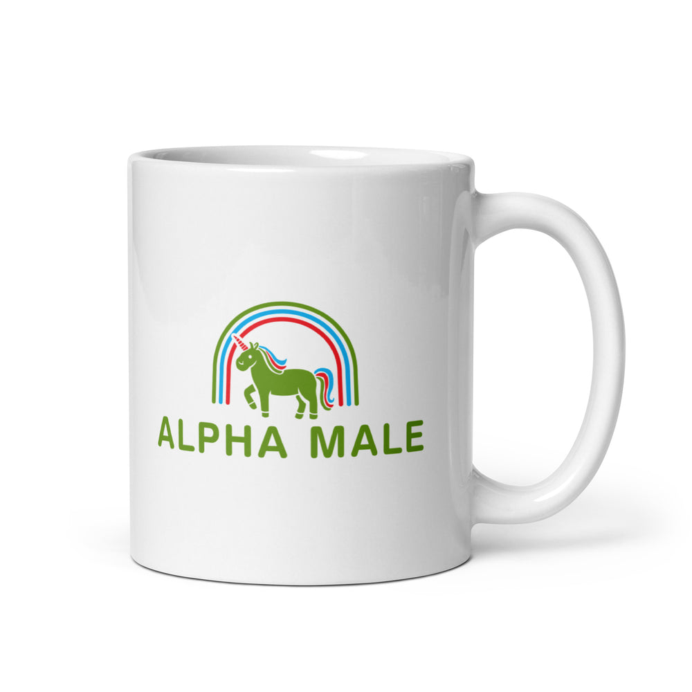 Alpha Male White glossy mug