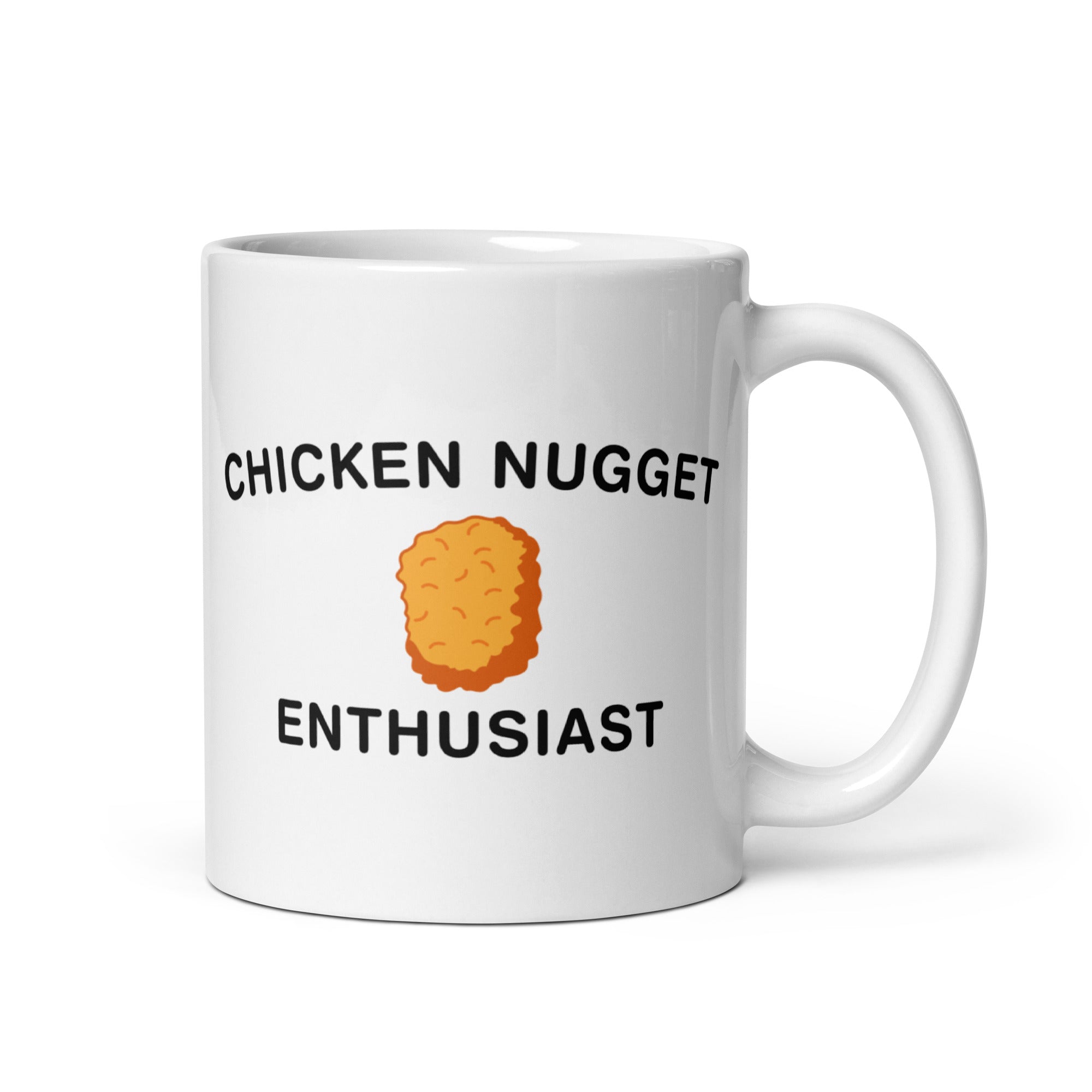 Chicken Nugget Enthusiast White glossy mug