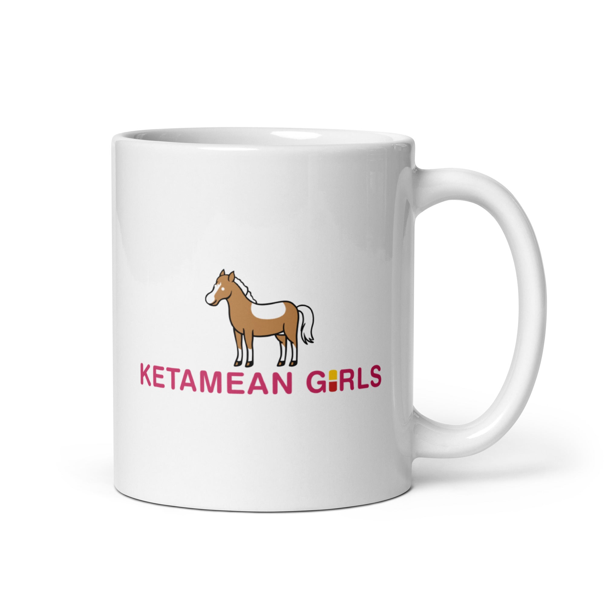 Ketamean Girls White glossy mug