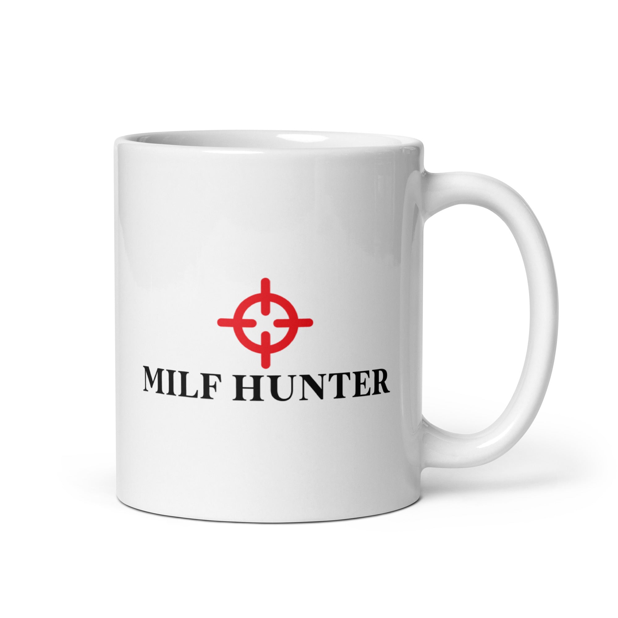 Milf Hunter White glossy mug