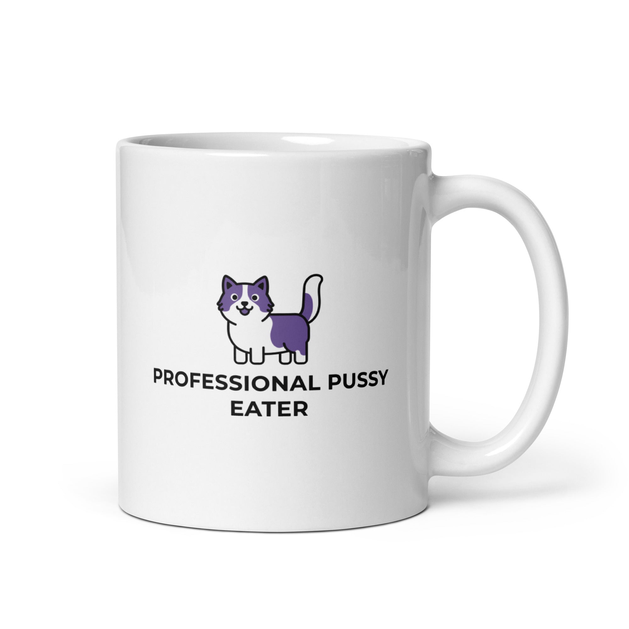 Professional Pussy Eater White glossy mug