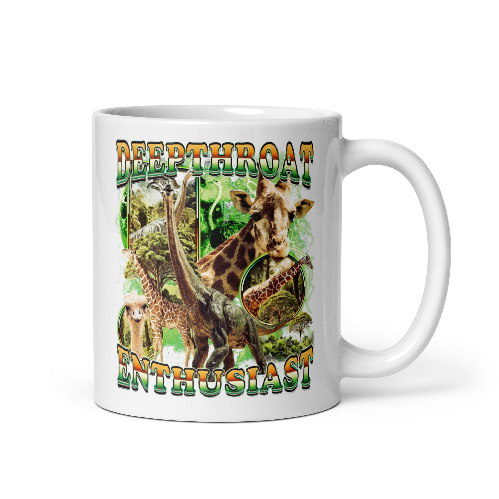 Deepthroat Enthusiast White glossy mug