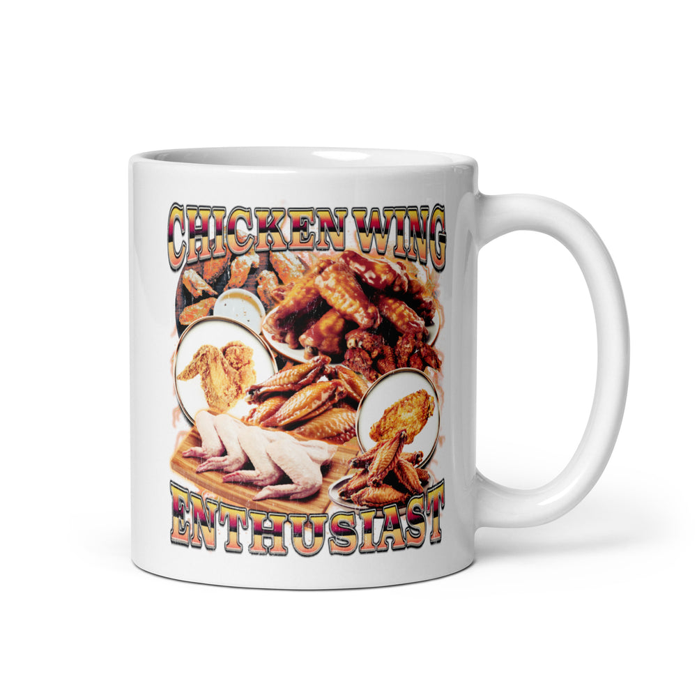 Chicken-Wing-Enthusiast White glossy mug