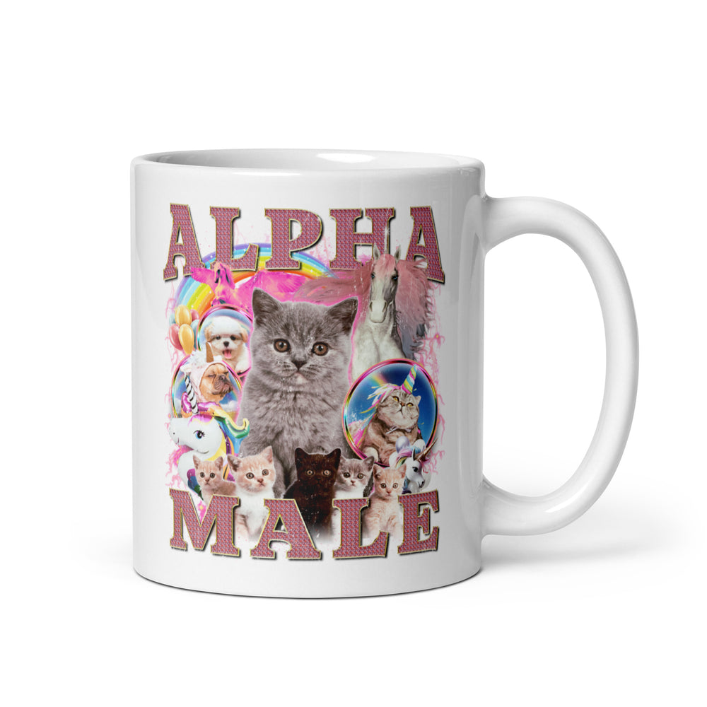 Alpha Male White glossy mug