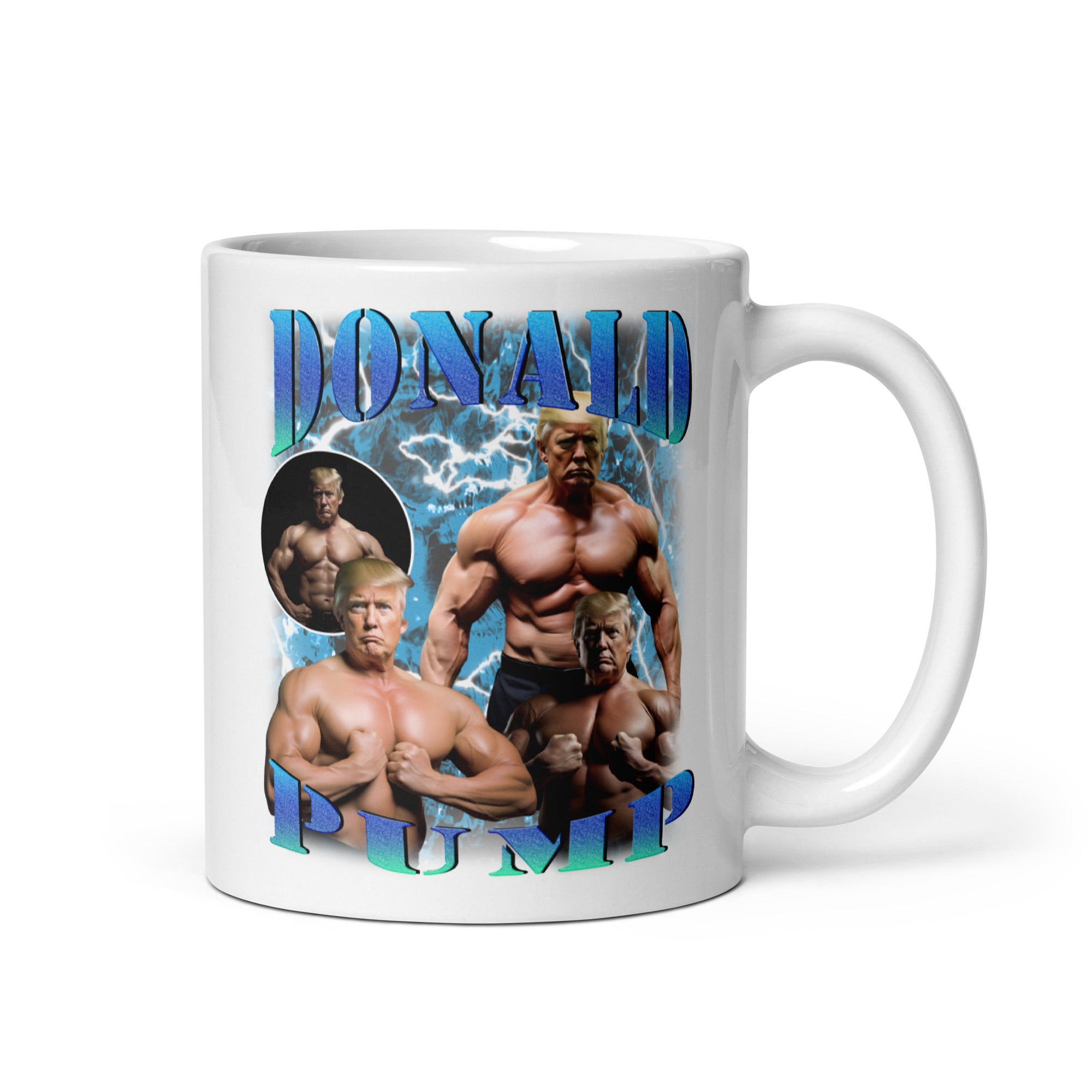 Donald Pump White glossy mug