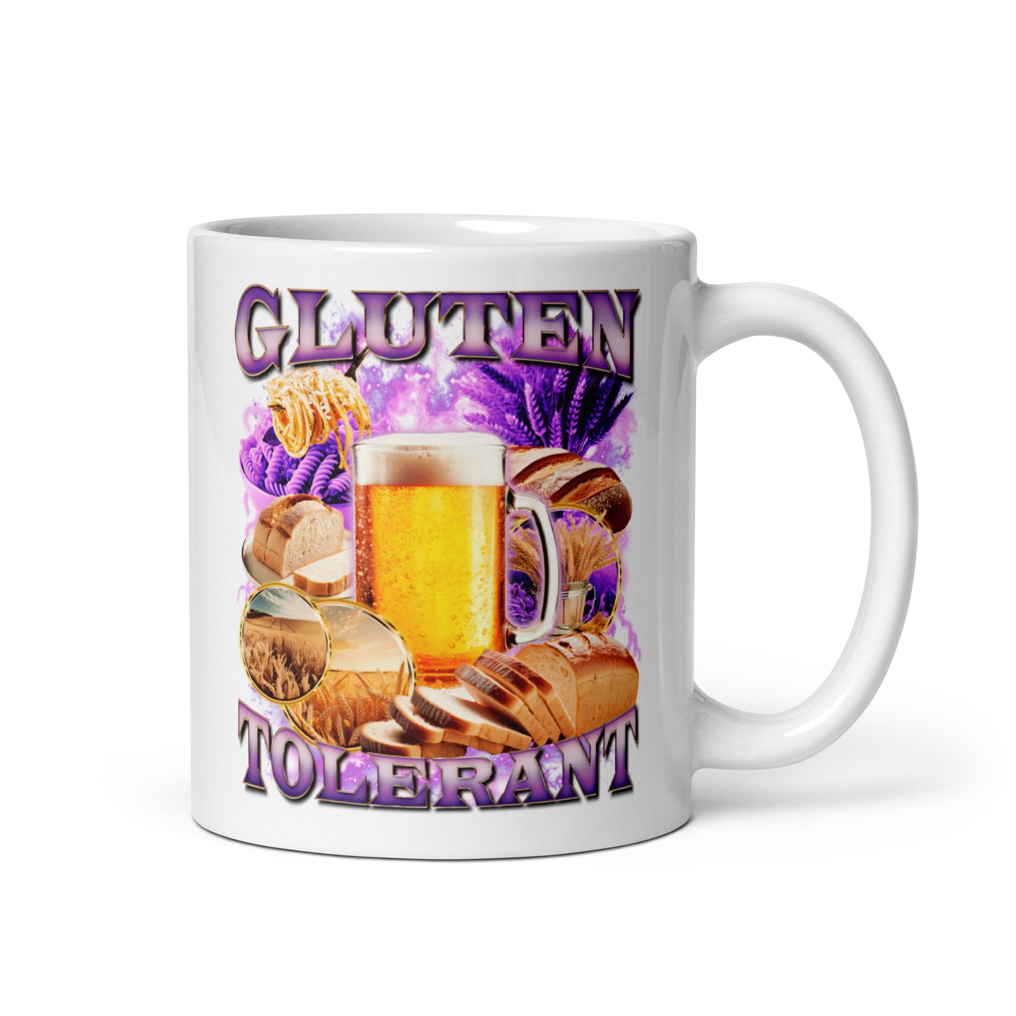 Gluten Tolerant  White glossy mug