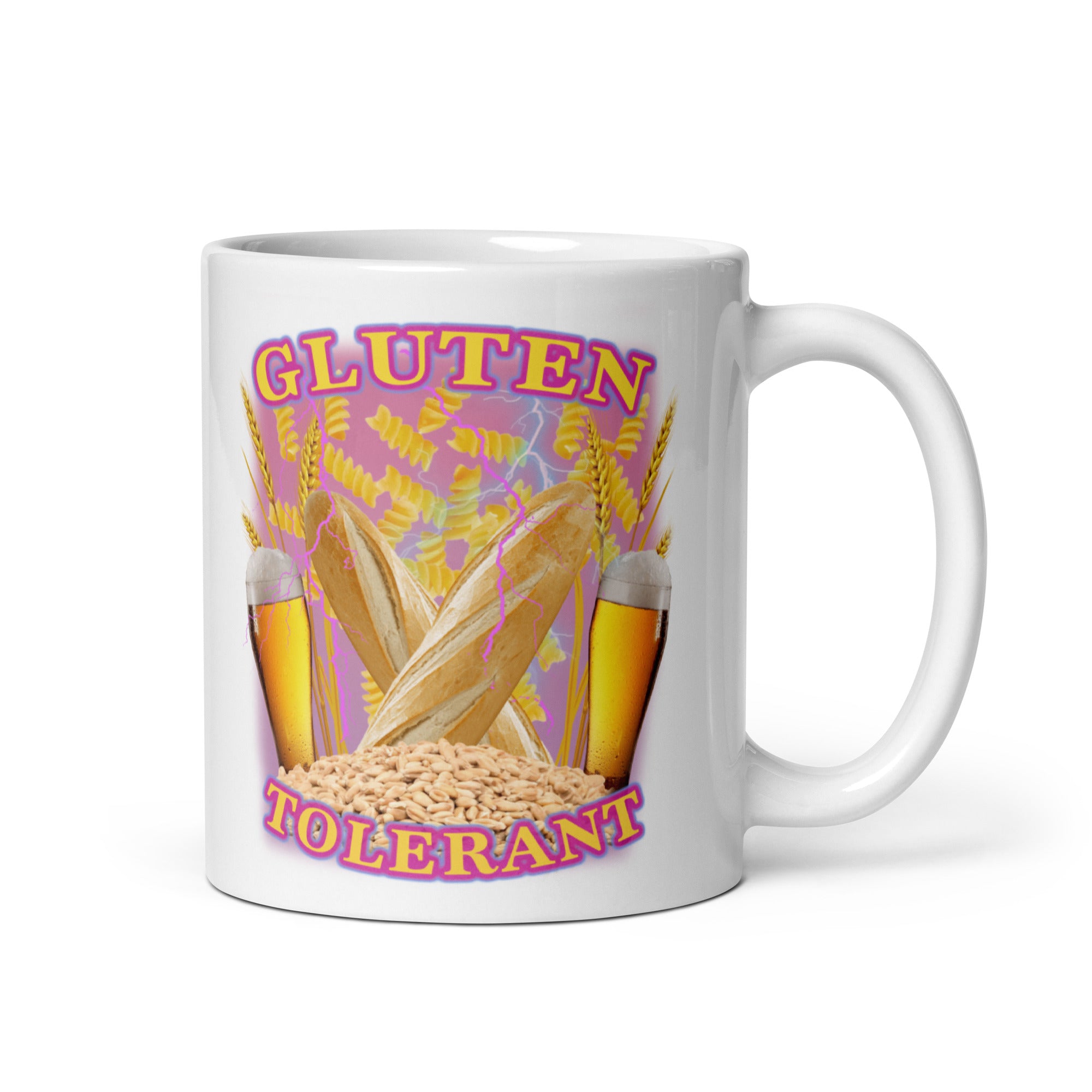 Gluten Tolerant  White glossy mug