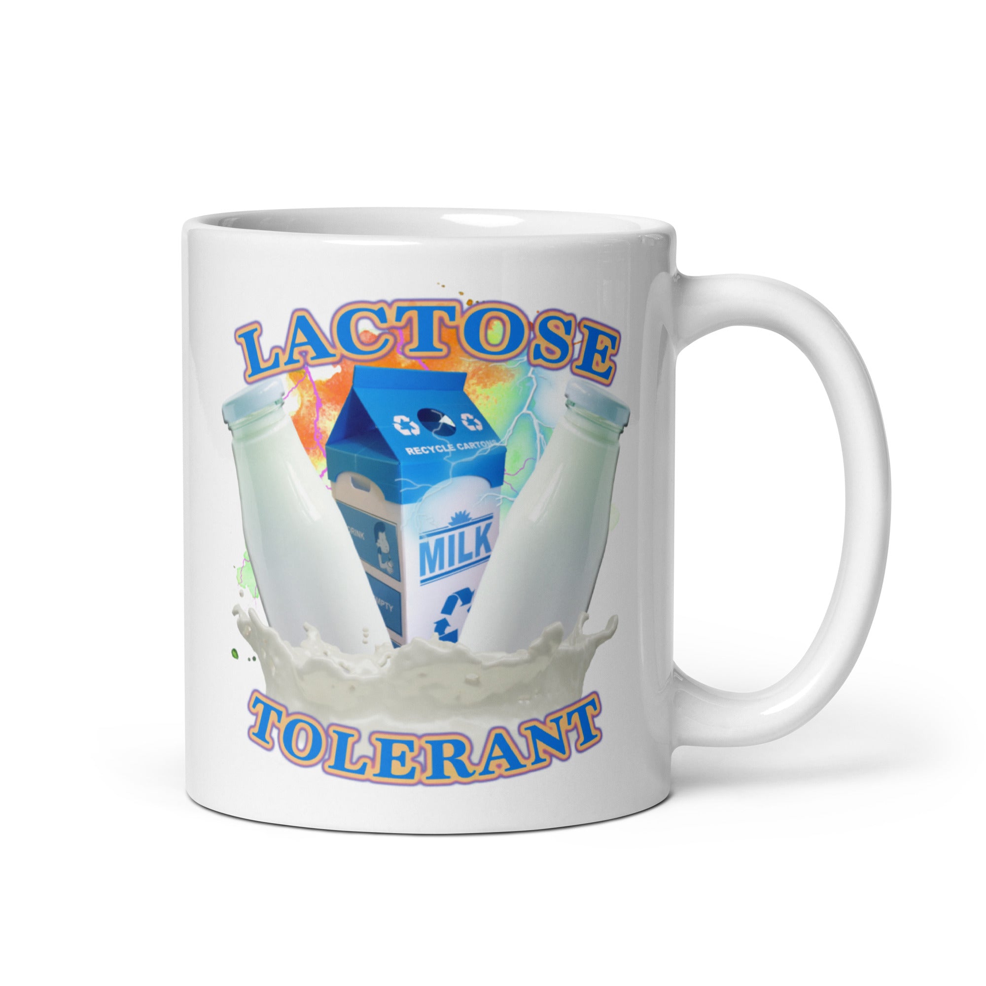 Lactose Tolerant White glossy mug