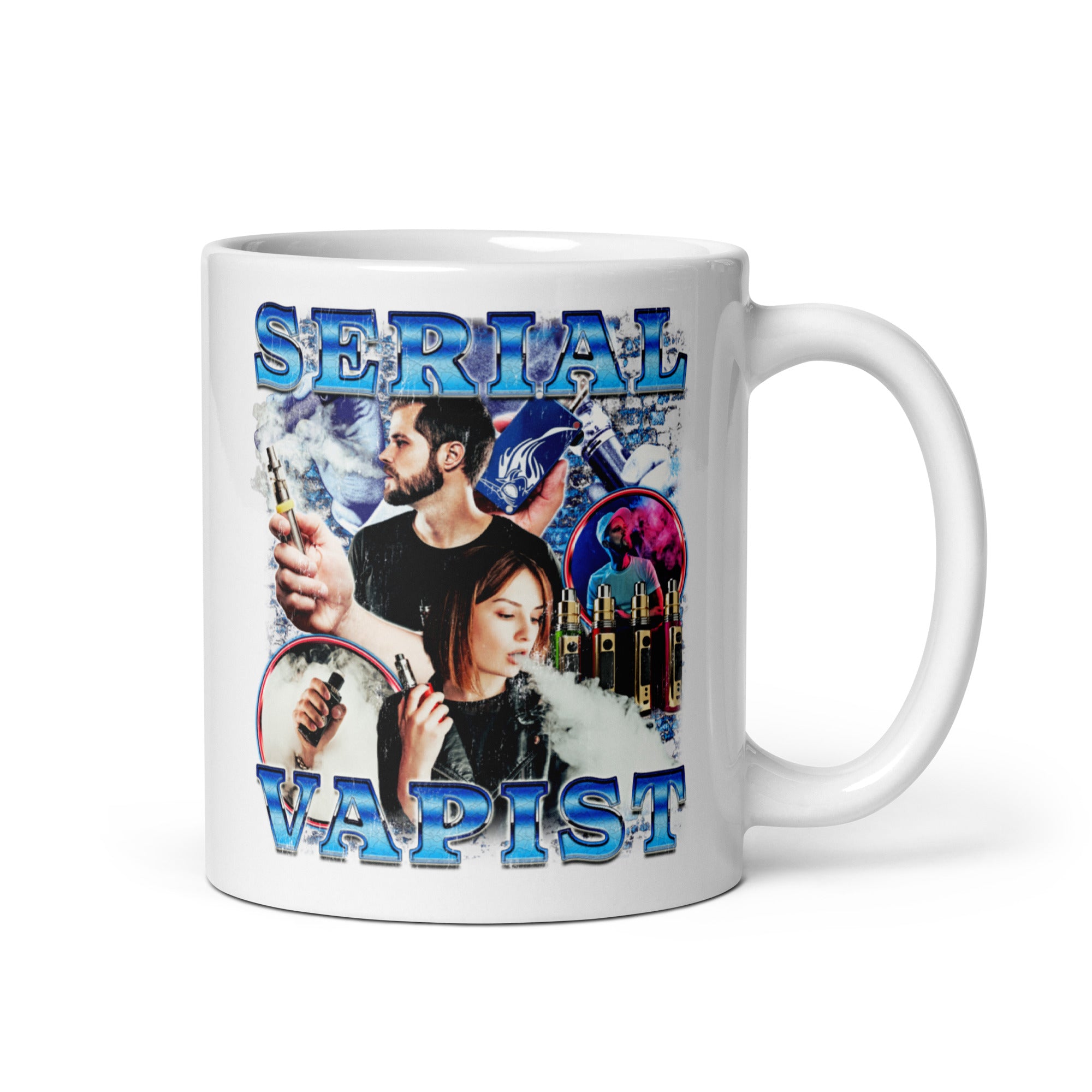 Serial Vapist  White glossy mug