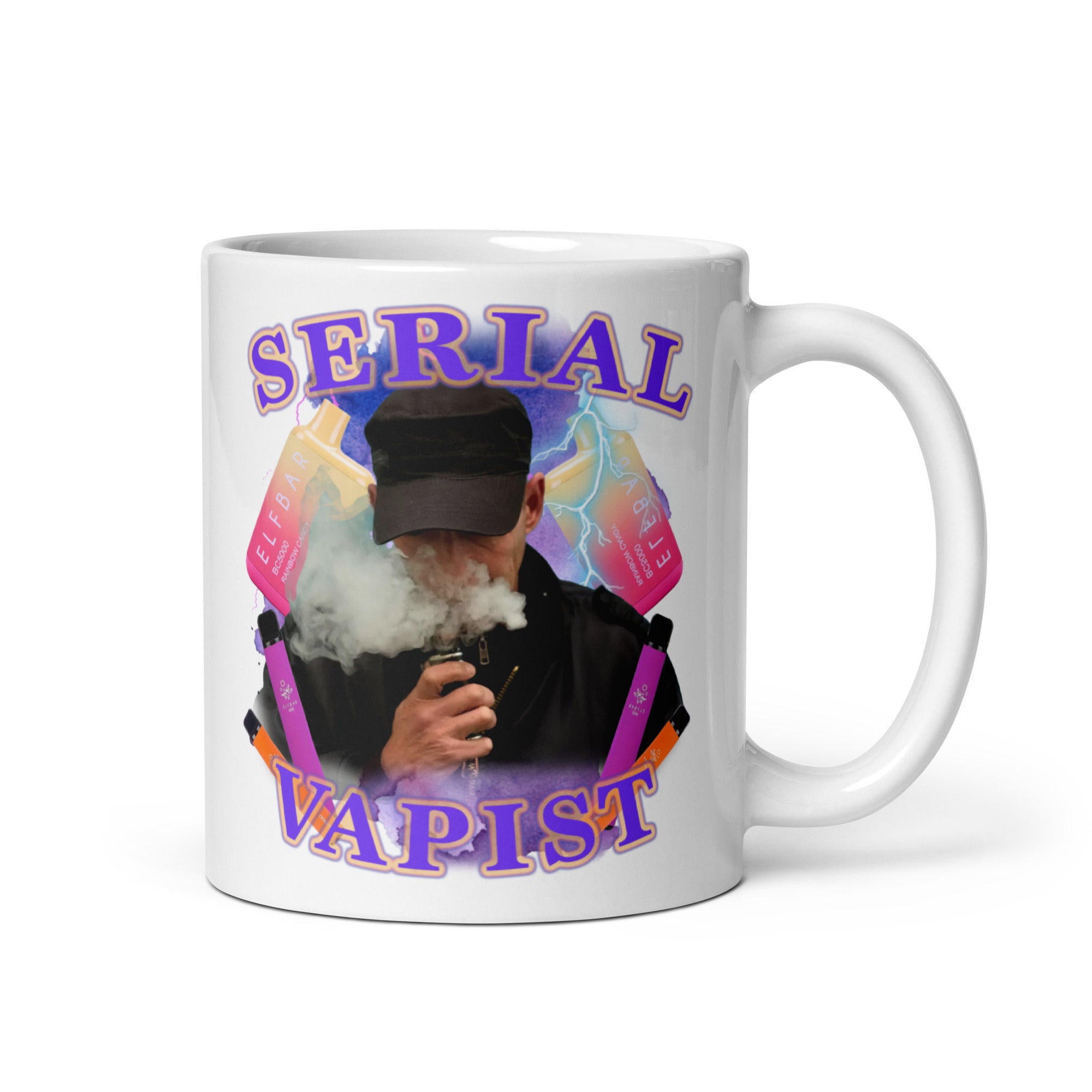 Serial Vapist  White glossy mug