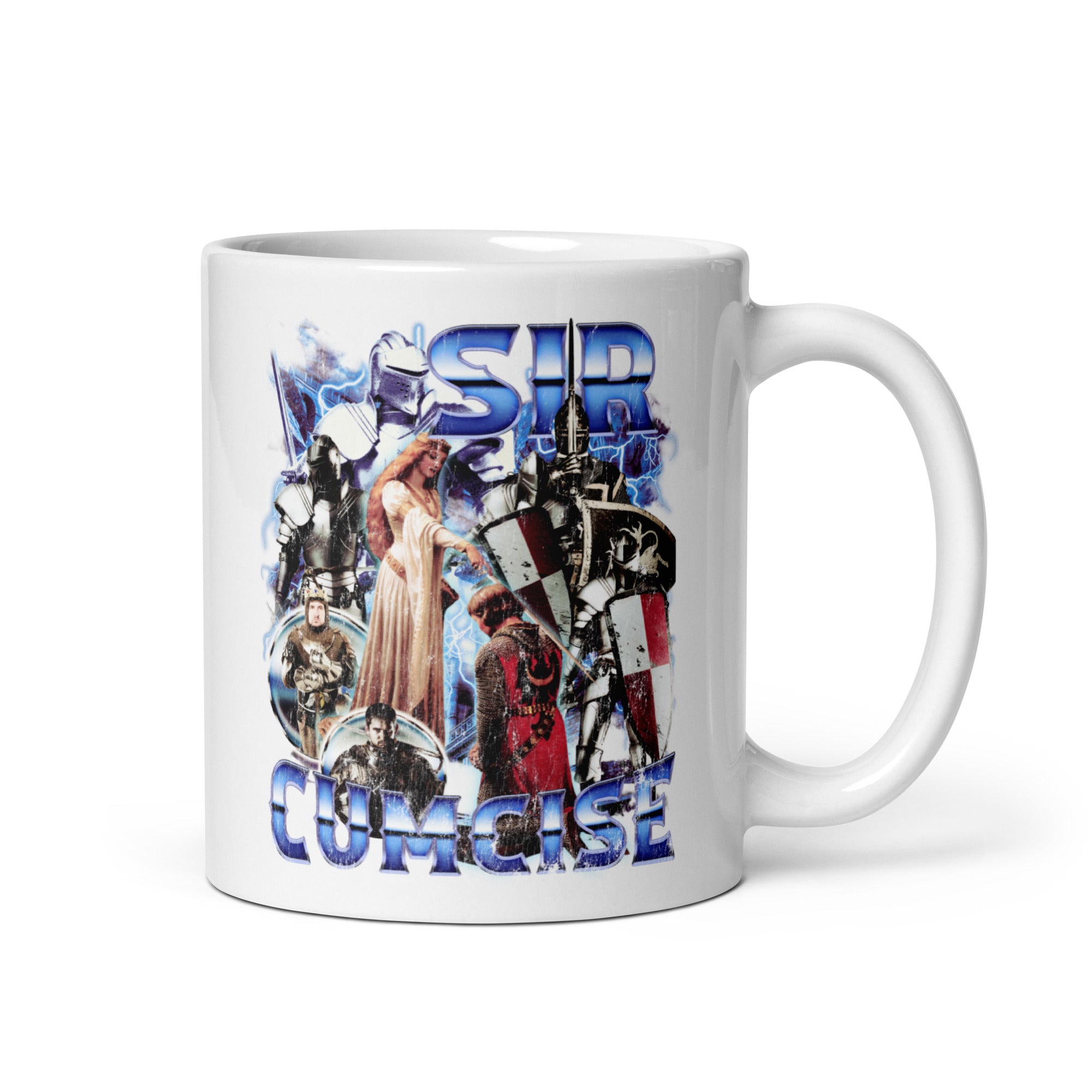 Sir Cumcise White glossy mug