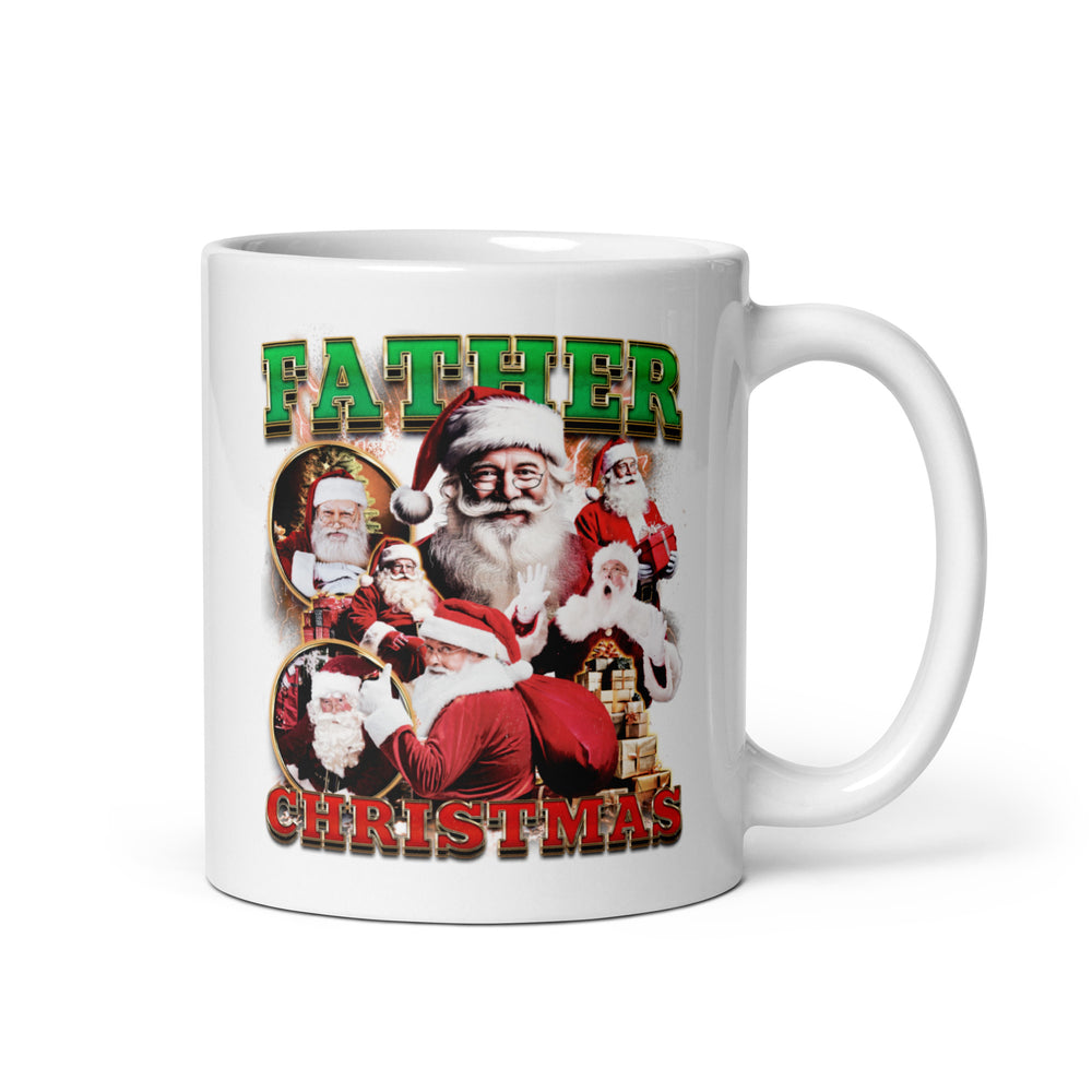 Father Christmas vintage White glossy mug